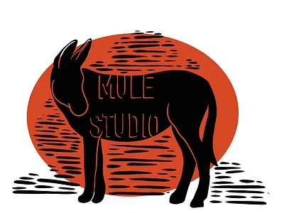 Mule Studio Logo Concept lettering logo mule