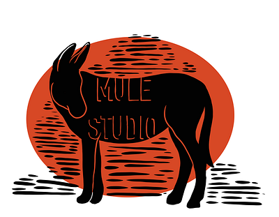 Mule Studio Logo Concept lettering logo mule