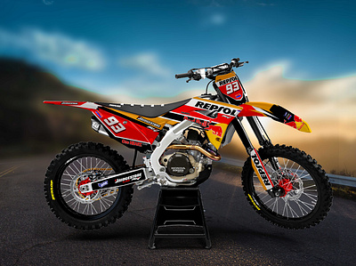 CRF 450 REPSOL HONDA big crf decal design honda kits