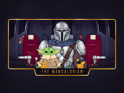 The Mandalorian 2d design 2d illustration baby yoda flat design jedi mandalorian sith star wars star wars art stipple the child the mandalorian vector vectorart yoda