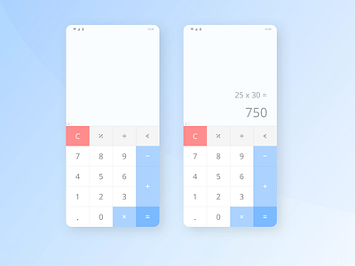 Mobile Calculator Design : DailyUi 004 004 adobexd calculator daily daily ui dailyui ui xd