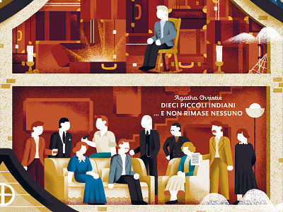 And then there were none - Agatha Christie charachters daniele simonelli dsgn illustration mansion map texture