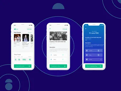 Time Travel Concept App app design interface minimal minimalist ui ux