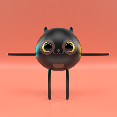 Quinua Character animation c4d cat character character animation character design kitten kitty minimal rigging