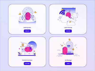 Null State: Hobee & Diu :) app design illustration mobile ui