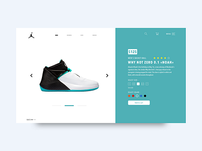 Air Jordan : Why not zer0.1 webdesign air jordan nike product page shoes sketch sneakers sports ui ui design ux ux design webdesign website