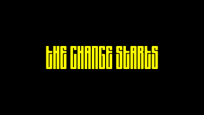 The Change Starts athlete black yellow brand identity branding design film font graphic design logo movie typography vegan