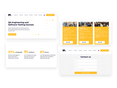 QA Engineering Courses - Website Design animation branding design landingpage qa saas saas design software ui ux web web design website
