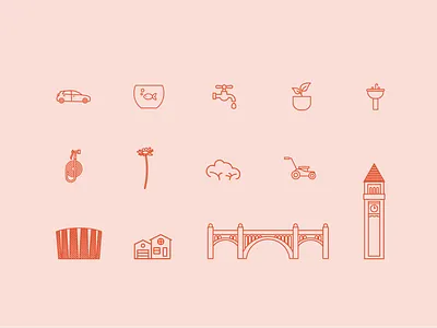 Custom Icons branding design flat icon illustration logo vector