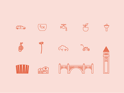 Custom Icons branding design flat icon illustration logo vector
