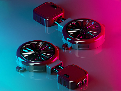 Ventilation system 3d blender cinema4d digitalart hardsurface illustration inspiration isometric motiongraphics photoshop