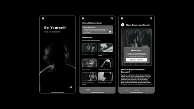 Be yourself mobile app app color design ui