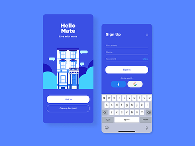 Daily UI 001_Sign Up dailyui dailyui001 figma flat flat design house mobile ui