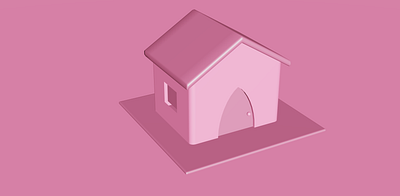 Pink House 3d 3d art 3dillustration blender blender3dart design illustration