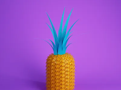 Pineapple 3d 3d art 3d design c4d cinema 4d design illustration octane octane render pineapple psych