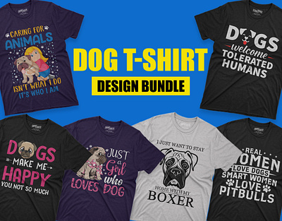 Dog T-Shirt Design Bundle. amazon t shirts branding dog t shirt illustrator t shirt design vector