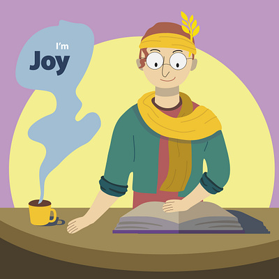 Characters - Joy the philosophy lovers art character design digitalart flat illustration vector