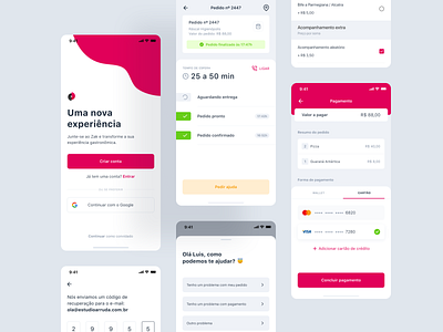 Zak User App checkout design food app help login payment product product design ui ux uxui