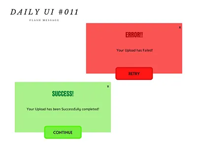 Flash Message #011 daily 100 challenge dailyui dailyuichallenge