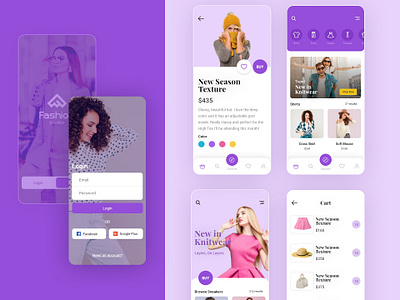 Fashion Studio App add to cart cart design categories fashion fashion app design flat design logo mobile app mobile app design