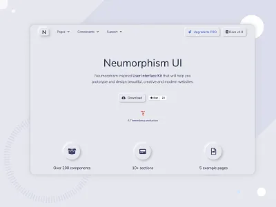 Neumorphism UI Kit bootstrap neomorphism neumorphic neumorphism neumorphism ui neumorphism ui kit themesberg ui kit ui kits