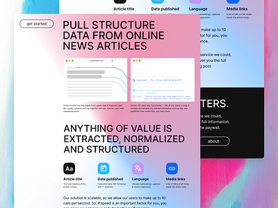Extract News API api dailyui design figma interface product ui ux web webdesign website