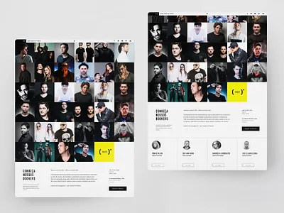 Plusnetwork Artists List agency black and yellow dj djs electronic event events landing page music rave trance ui uiux webdesign website