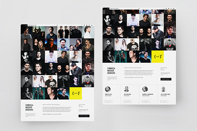 Plusnetwork Artists List agency black and yellow dj djs electronic event events landing page music rave trance ui uiux webdesign website