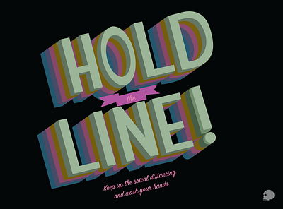 Hold thenLine 3d type adobe illustrator colorful design graphic graphicdesigner holdtheline illustration lettering script font typography vector