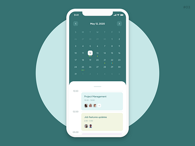 Event calendar | app design android app calendar clean design concept dailyui design event green color ios