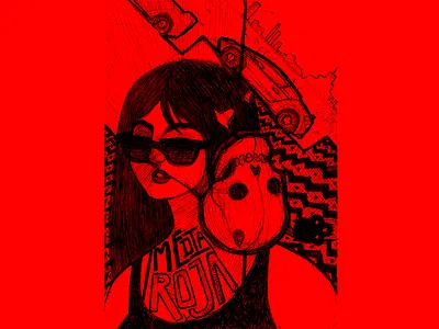 Media Roja character design design digital art editorial illustration illustration ink poster