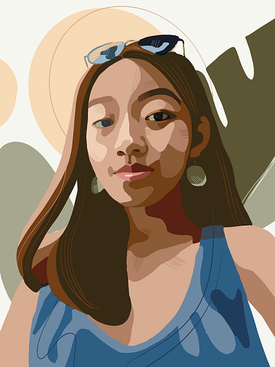 Self-Protrait abstract art abstract design colorful art creative design design illustration neutral neutrals popart portrait portrait art portrait illustration portraits