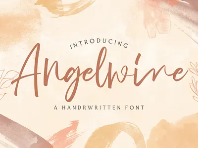 Angelwine - Handwritten Font calligraphy casual classy elegant feminime handdrawn handlettering handwritten ligature logotype luxury modern signature stylish whimsical