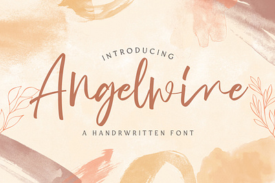 Angelwine - Handwritten Font calligraphy casual classy elegant feminime handdrawn handlettering handwritten ligature logotype luxury modern signature stylish whimsical