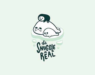 the snuggle is real design illustration vector