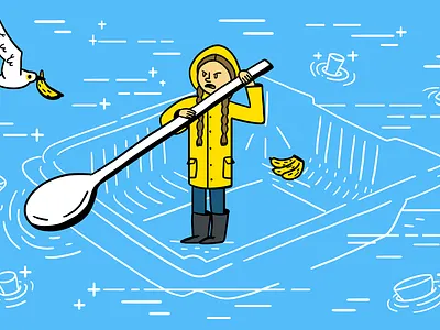 Greta digitalart editorial illustration illustration