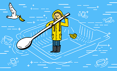 Greta digitalart editorial illustration illustration