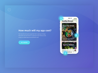 Mobile App Cost Estimator app clean design ios minimal mobile responsive sketch ui ux vector web