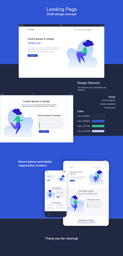 Design landing page design illustration logo minimal typography ui ux vector web website