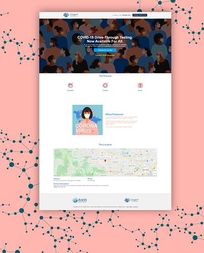 COVID-19 Testing Website covid 19 design health healthcare ui ux web design website