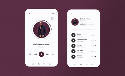 Daily UI #9 — Music player dailyui dailyuichallenge design eggplant mobile ui music player ui