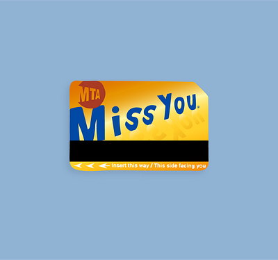 Miss You, MTA art branding coronavirus design drawing flat illustration illustrator pandemic pen tool subway type ui vector