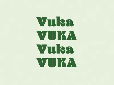 funky yuka type branding chunky design green label logo print type typography
