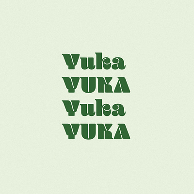 funky yuka type branding chunky design green label logo print type typography