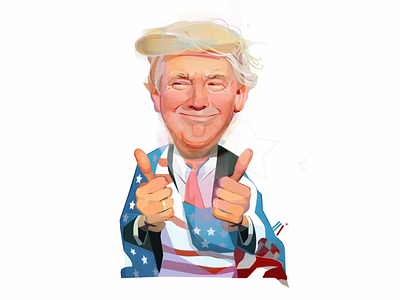 Trump illustration. 2d. portrait.