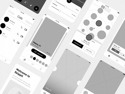 Skippit App Design application design balsamiq figma invision mobile mockup photoshop sketch ui ux wireframes