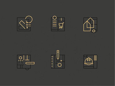 Interior designer icons icon vector