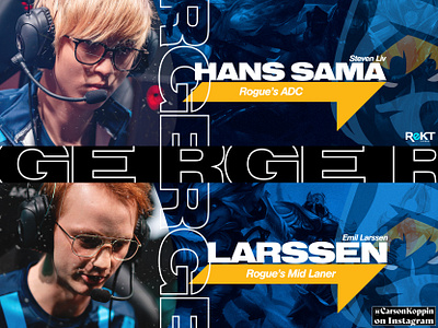 RGE Hans Sama + Larssen dailyposter dailyposterdesign design esports esports banner esports design esports media esports rogue esports social media graphic graphic design hans hans sama larssen lec2020 lol rge hans sama rge larssen rogue esports socialmedia