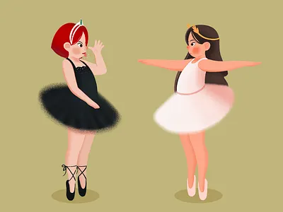 Jealousy bale ballerina design editorial girl girls illustration illustration procreate procreateapp