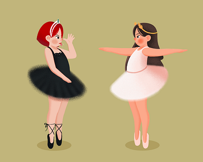 Jealousy bale ballerina design editorial girl girls illustration illustration procreate procreateapp